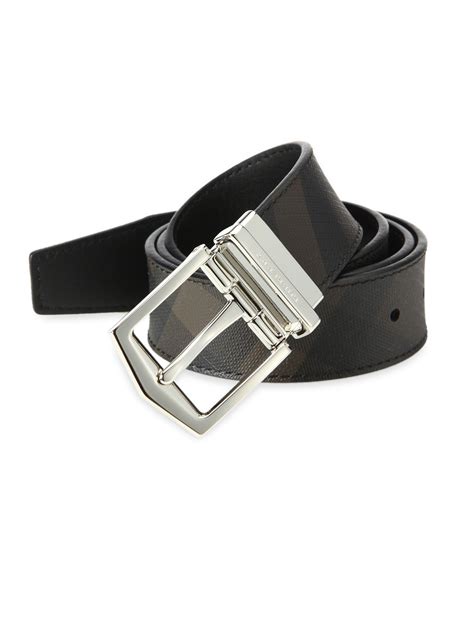 Burberry leather belt men's